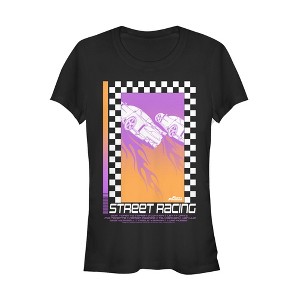 Juniors Womens Fast & Furious Retro Street Racing Poster T-Shirt - 1 of 3