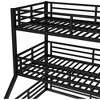 Kumasinova Bunk Bed,Metal Triple Bunk Bed with Ladder,Safety Guardrails for Kids,Bedroom,Noise-reduced Design - 3 of 4