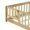 NicBex Full Size Floor Bed with Fence and Door,Rubber Wood Floor Bed with Safety Guardrails,Montessori Floor Bed for Kids,Girls,Boys - 4 of 4