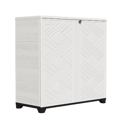 Decksplore Outdoor Storage Shed Weather Resistance, Horizontal Outdoor Storage Box Waterproof for Garden, Patios, Backyards