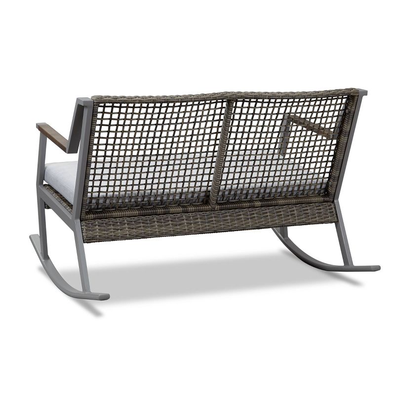 Calvin Two Seat Rocker Gray - Real Flame, 3 of 8