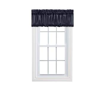 Ellis Stacey 1.5" Rod Pocket High Quality Fabric Solid Color Window Balloon Valance 60"x15" Navy