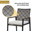 Hrinhom 5 Pieces Patio Dining Table And Chairs Set,Outdoor Rattan Furniture Set - 3 of 4