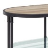 Royal Hampton 47 Inch Wood Coffee Table, Oblong, Industrial Design, Oak - 3 of 4