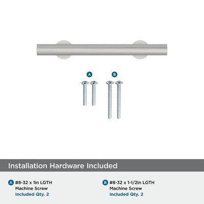 3" Brushed Satin Nickel Modern Cabinet Bar Pull