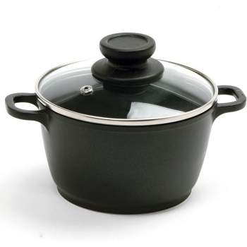 Norpro 1 Quart Nonstick Mini Pot with Vented, Tempered Glass Lid