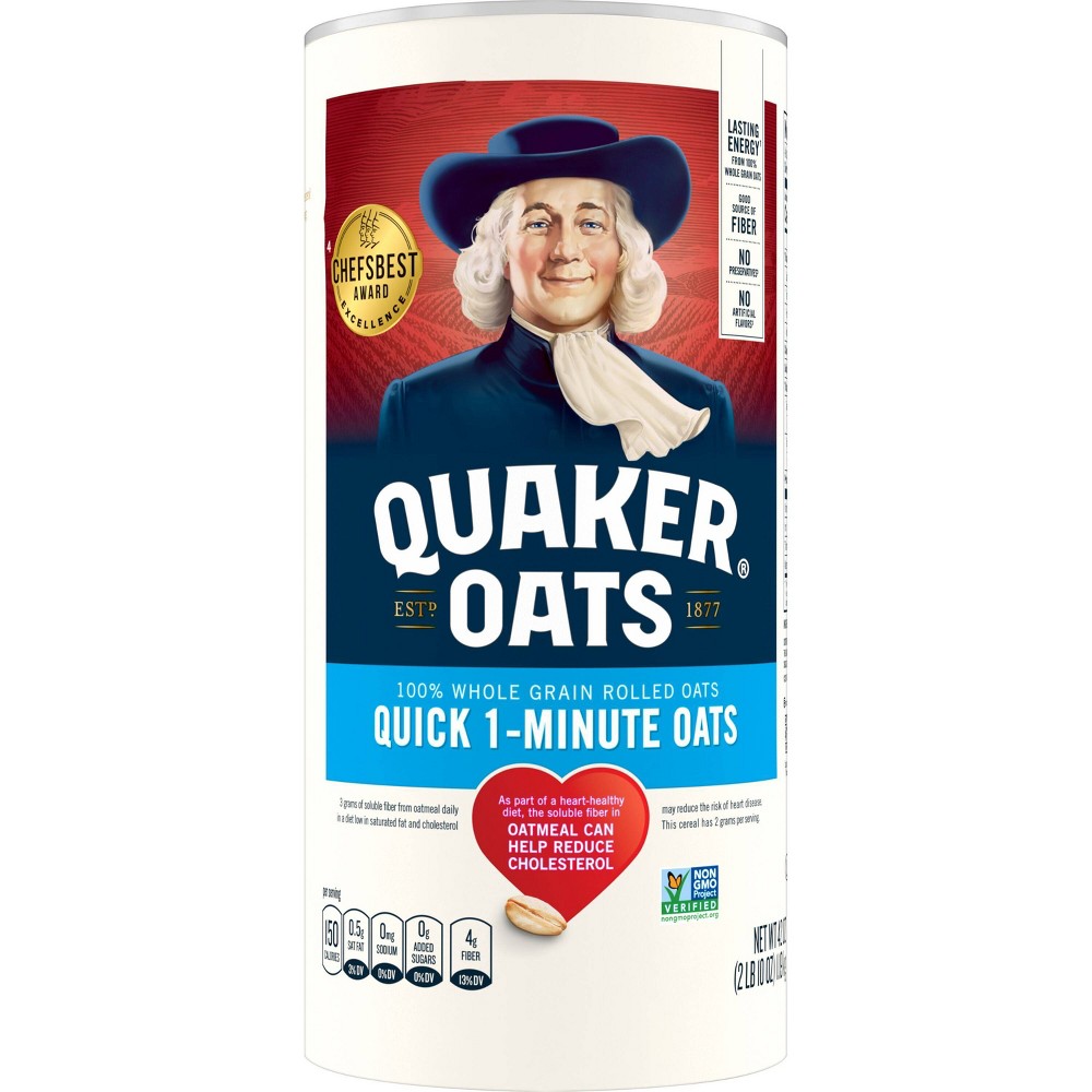 Quaker Whole Grain Quick 1-Minute Oats - 42oz