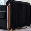 NicBex Couches for Living Room 84.25inch Cloud Couch Contemporary Velvet Upholstered 2 Seater Sofa Couch with Polished Gold Stainless Steel Legs - 3 of 4