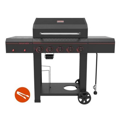 Megamaster 5-Burner Gas Grill with Stainless Steel Tong 720-0982TG