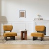 Polyester Upholstered Modern Lounge Chairs with Wood Base, Wide Cushions and Minimalist Design (Set of 2( - 3 of 4