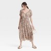 Women's Puff Short Sleeve Drop Tiered Midi A-Line Dress - Universal Thread™ - 3 of 3