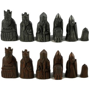 WorldWise Imports Chess Pieces - Metal Isle of Lewis - 3.5" - 1 of 4