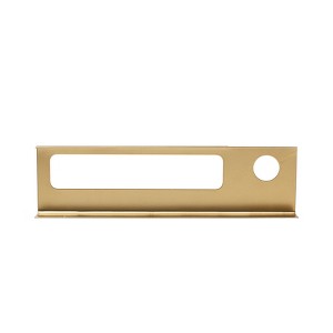 Storied Home Metal Wall Rack with Bottle Holder, Gold Finish - 1 of 3