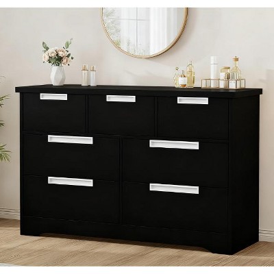 Coucheta 7 Drawer Dresser for Bedroom, Natural Oak Dresser Organizer, Wooden Chest of Drawers for Living Room, Nursery, Hallway