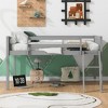 COWLOWN Twin Low Loft Bed with Convertible Ladder, Solid Wood Frame with Guardrails for Kids, No Box Spring Needed - 3 of 4