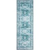 Vintage Floral Area Rug - Soft, Machine Washable, Anti-Slip, Durable for High-Traffic Living Rooms - 4 of 4