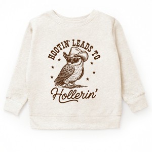 The Juniper Shop Hootin' Leads To Hollerin' Owl Youth Sweatshirt - L - Natural - 1 of 4