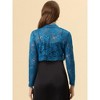 INSPIRE CHIC Women's Elegant Sheer Floral Lace Crop Bolero Shrug - 4 of 4