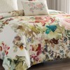 Bebejan Antique Flowers Ivory 100% Cotton 5-Piece Reversible Comforter Set - 4 of 4