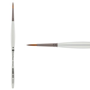 Borciani e Bonazzi UNICO Fiamatto Synthetic Series 820 Paint Brush, Round Size 8 - For Acrylic and Watercolor Painting - Ergonomic Handle, - 1 of 4