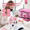 SAVILAND Nail Polish Organizer Bag: Professional Nail Kit Organizer (Pink) - 3 of 4