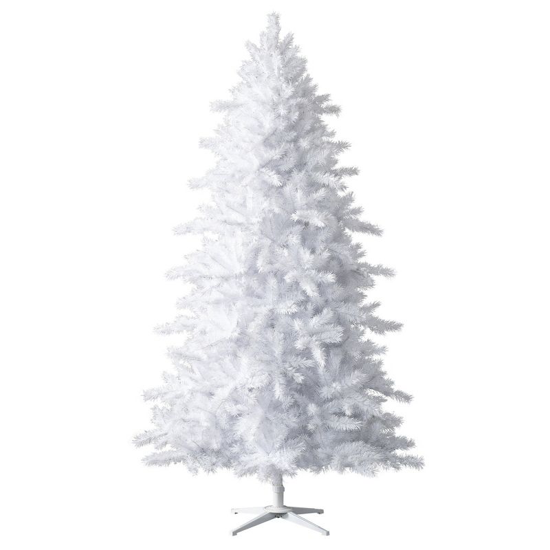 Treetopia Moonlight White 6-Foot-Tall Artificial Slim Unlit Christmas Tree Colorful Holiday Decoration with Premium White Stand & Easy Assembly, 1 of 7