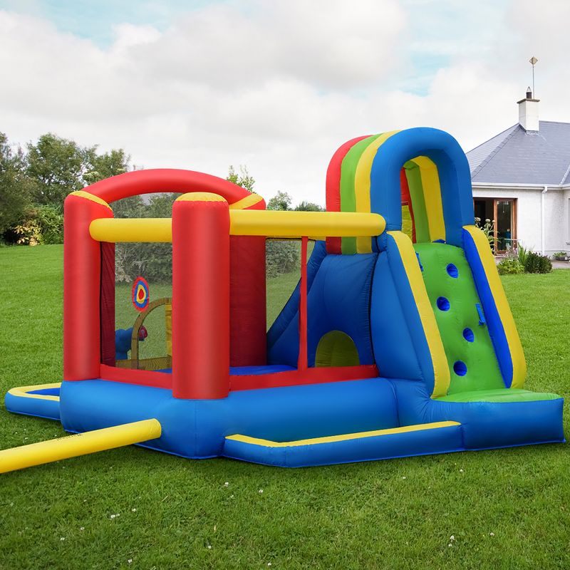 Costway Inflatable Kid Bounce House Slide Climbing Splash Pool Jumping Castle Without Blower, 3 of 11