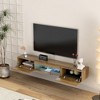 KTMBDW Floating TV Shelf, 63'' Wall Mounted TV Stand Floating TV Console Media Entertainment Under TV Shelf for Bedroom, Livingroom - 3 of 4