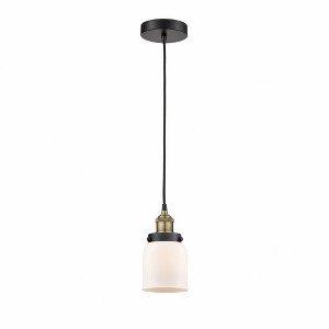 Bell - 1 Light Cord Hung Mini Pendant In Modern Style-9.5 Inches Tall and 5 Inches Wide - 1 of 1