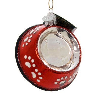 Old World Christmas 3.0 Inch Dog Bowl Loyalty Faithful Tree Ornaments