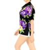 LA LEELA Women's Button Down Blouses Hawaiian Party Holidays Bohemian Shirt Tropical Vacation Short Sleeve Womens Button Up Elegant - 3 of 4