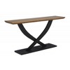 Acacia Wood and MDF Console Table with Cross Legs Design and Natural Wood Top - 2 of 4