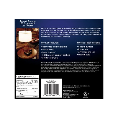 Soft White Dimmable LED A19 Light Bulbs, 6-Pack