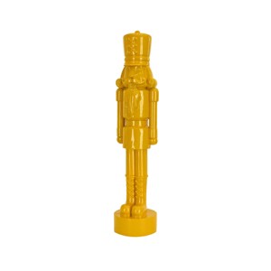 HGTV Home Collection Resin Christmas Themed Nut Cracker, Polyresin and Stone Powder, Yellow, 12in - 1 of 3