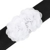 INSPIRE CHIC Women's Elastic Wide Double-Flower Stretch Corset Waist Belt 1 Pc - 2 of 4