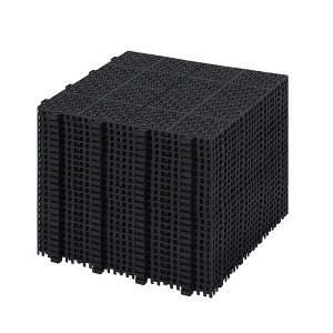 GlasFlength Carpet Tiles 24 Pack 12" Interlocking Deck Tiles 6613LBS Weight Capacity Waterproof for Bathroom Balcony, Black, 12"*12"*0.43" - 1 of 4