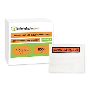PSBM 1000 Pieces 4 1/2" x 5 1/2" Packing List Enclosed Envelopes, Panel Face for Shipping - 1 of 4
