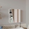 GlasFlength Decorative Wall Mirrors Wall Art Bathroom Decor Cabinet Open Storage Cabinet Mirrors for Bathroom Wall, White, 6.5"*19.7"*23.3" - 2 of 4