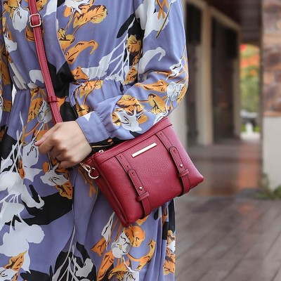 MKF Collection Multi Compartment Crossbody Bag with Zip Closure, Elsie | MKF Collection by Mia K - Seafoam — фото 3