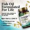 Omega 3 Fish Oil Softgels Extra Strength 2400mg EPA & DHA Heart & Brain Health - 60 Softgels;120 Softgels - 3 of 4