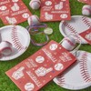 Blue Panda 24-Pack Baseball Party Favor Gift Bags with Handles (Red, 5.3 x 9 x 3.15 in) - image 2 of 4