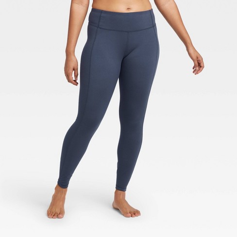 Women S Simplicity Mid Rise Leggings 27 All In Motion Navy M Target