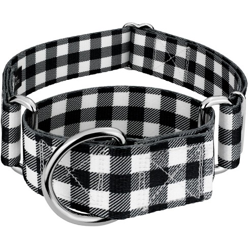 Country Brook Petz Black & White Buffalo Plaid Martingale Dog Collar (2