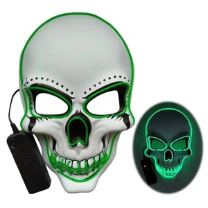 Halloween skull LED light-emitting mask Cold light atmosphere stage performance props New Year's party carnival masks - 1 of 4