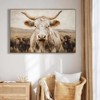 Gulches White Highland Cow Canvas Wall Art Modern Minimalist Animal Art Print for LivingRoom Bedroom,Framed in Solid Wood - 2 of 4