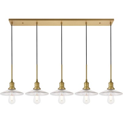 Elegant Lighting Waltz 5 light brass Pendant