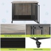 Heavy Duty Dog Crate Furniture with Wheels, 39'' Dog Kennel Furniture with Removable Tray, Wooden Pet Cage Indoor, Decorative Side End Table - 4 of 4
