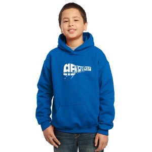 LA Pop Art Boy's Word Art Hooded Sweatshirt - NY SUBWAY - 1 of 4