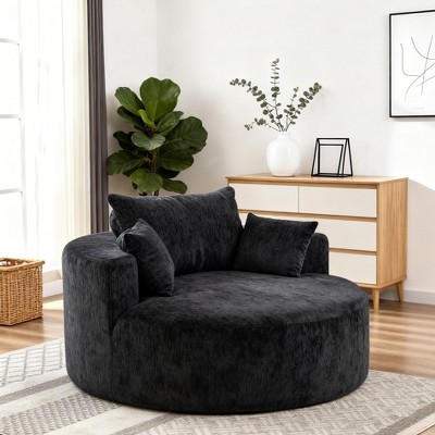 Tiramisubest Upholstered Single Chair Lazy Chair Cloud Chair Ultra Soft, Premium Chenille Fabric Accent Chair for Living Room