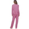 Women's Long Sleeve Heart Print Pajama Set - White Mark - 4 of 4
